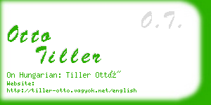 otto tiller business card